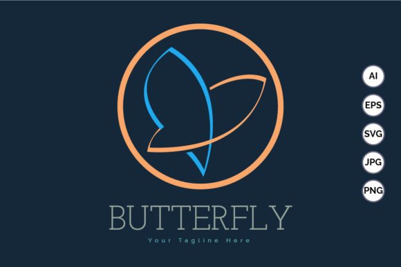 Download Butterfly Modern Line Logo Template - Template Collection