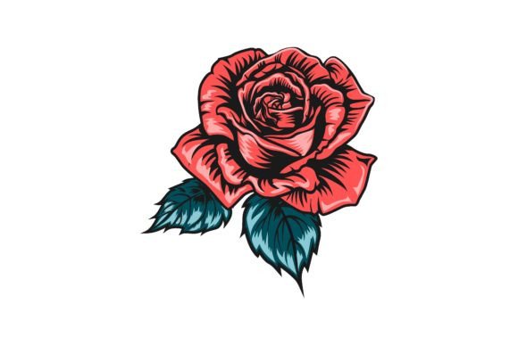 Download Rose Vintage Tattoo Element. Red Bud, Gr - Tattoo element Collection
