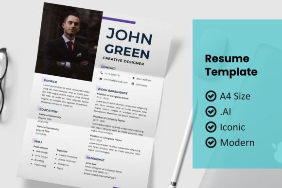 Download Modern Line Resume Design Template - Template Collection